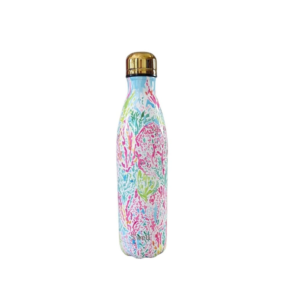 Lilly Pulitzer "Let's Cha Cha" S'well Stainless Steel Water Bottle 25 oz